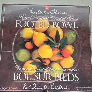 President's Choice Hand Crafted Crystal Glass Footed Bowl